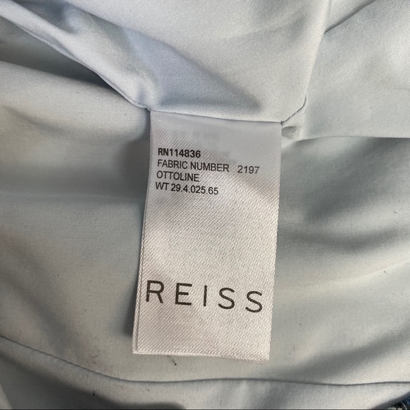 Reiss Ottoline Printed Overlay Dress Size 2 - Picture 9 of 10